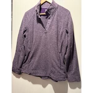 Duluth Trading Co. Women's Frost Lake Fleece 1/4-snap pullover purple Size L